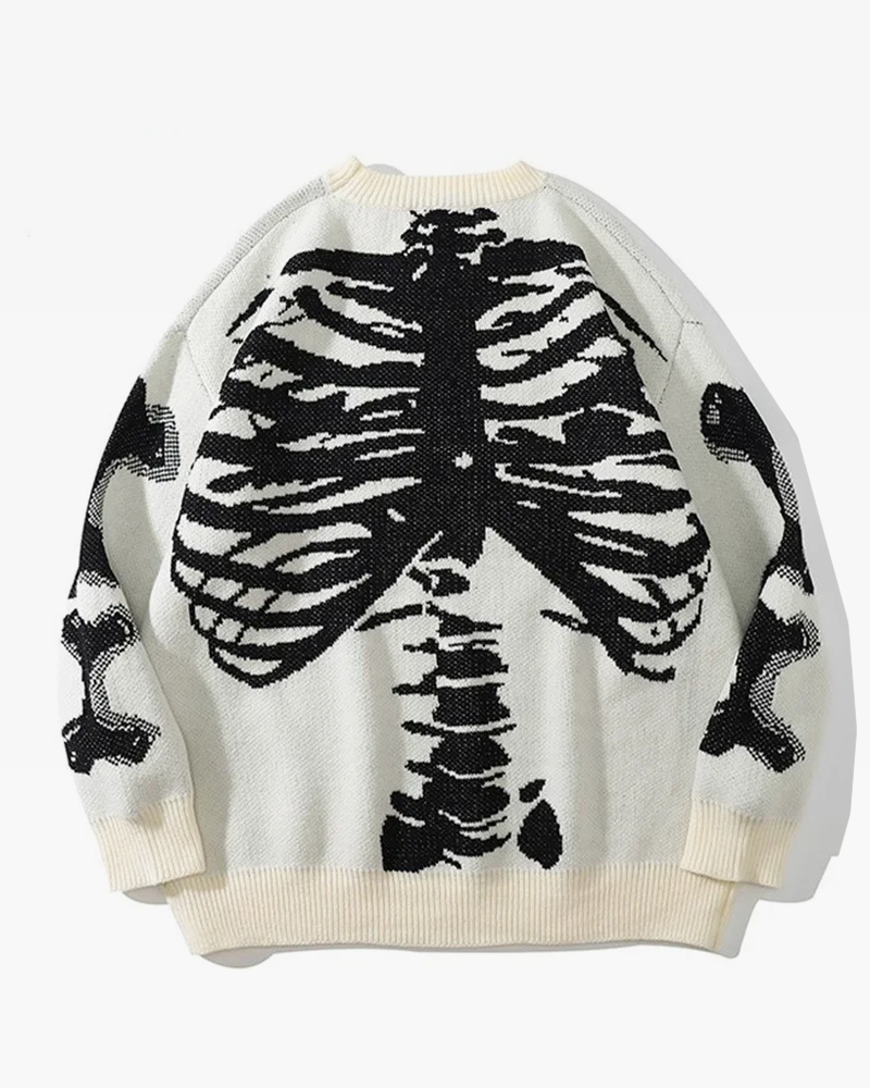 Ribcage Sweater white