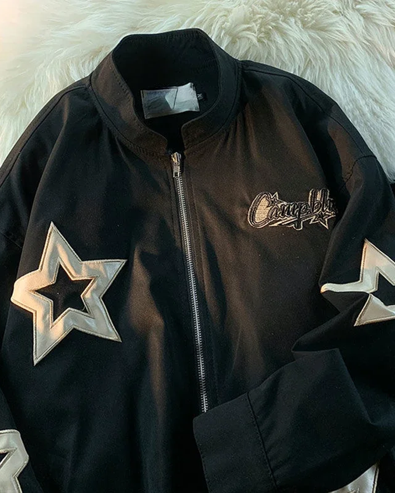 star jacket y2k black