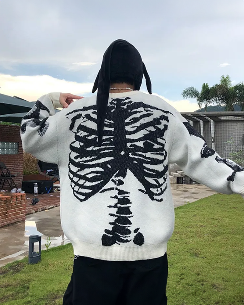 Ribcage Sweater white