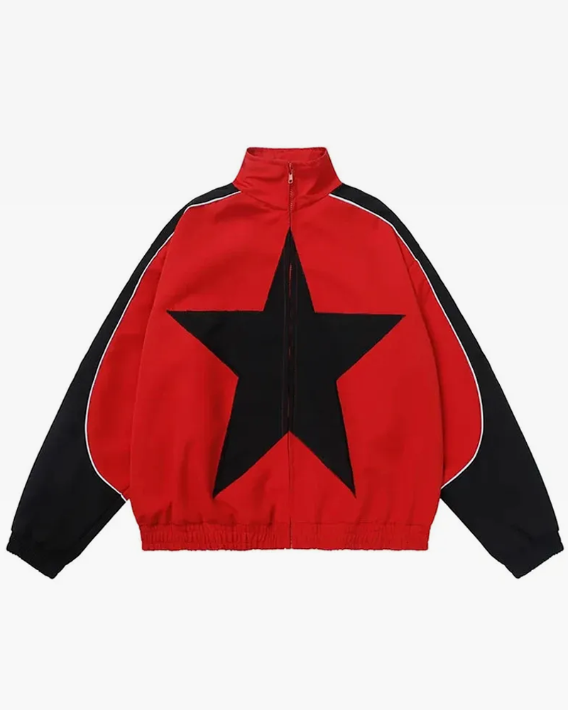 Star Jacket Y2K red