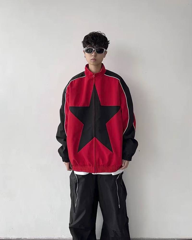 Star Jacket Y2K red