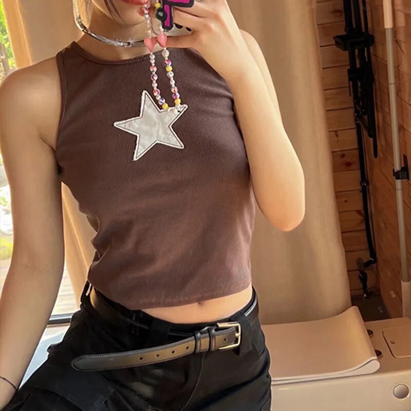 Y2K Star Tank Top-Y2k station