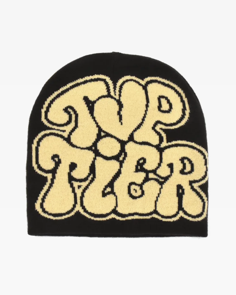 Top Tier Beanie black and beige