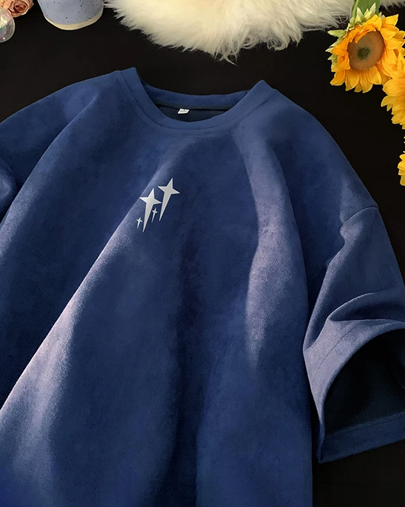 Star Shirt Y2K navy