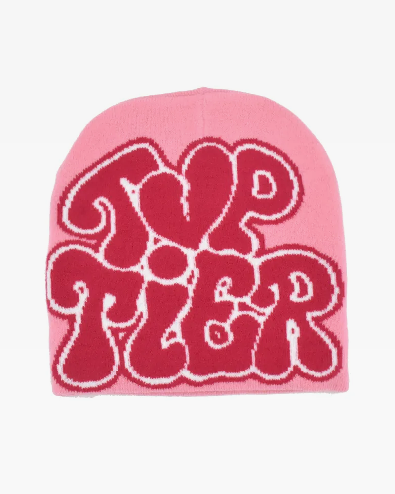 Top Tier Beanie pink and red