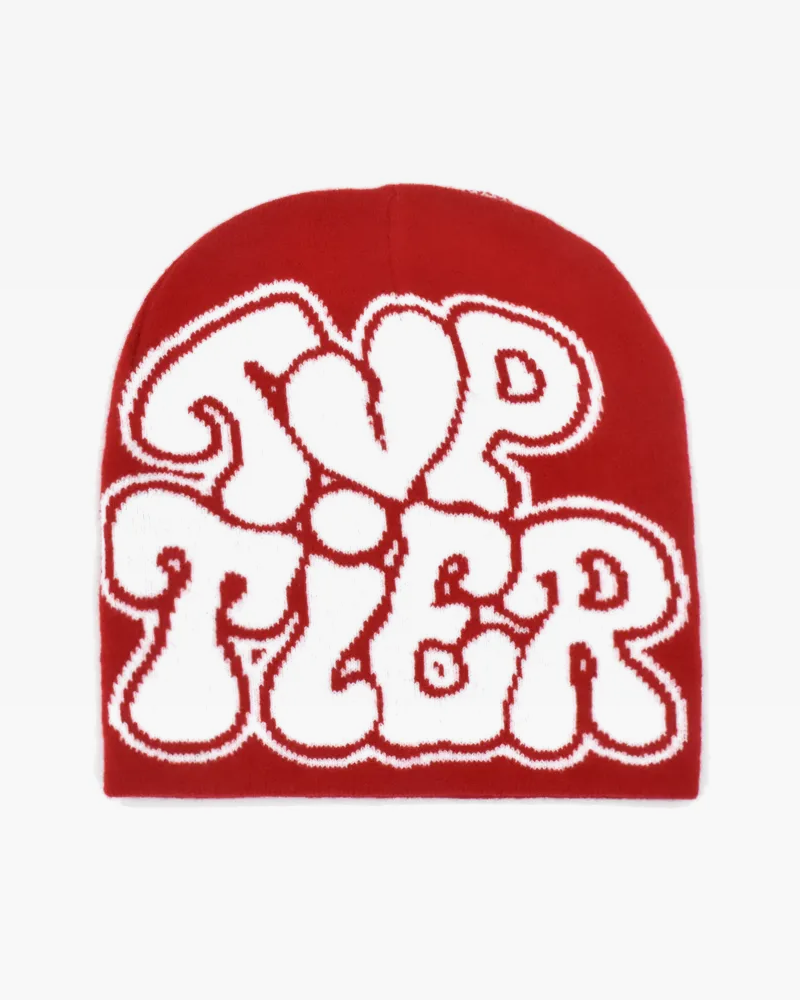 Top Tier Beanie red and white