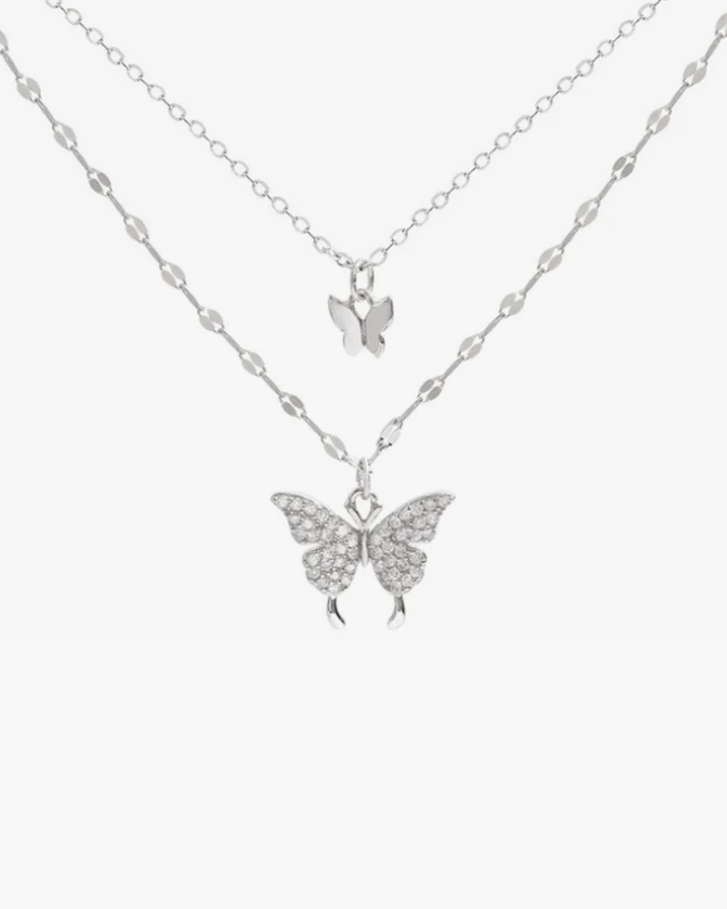 Double Butterfly Necklace