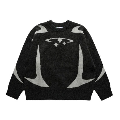 Knitted Sweater Y2k black