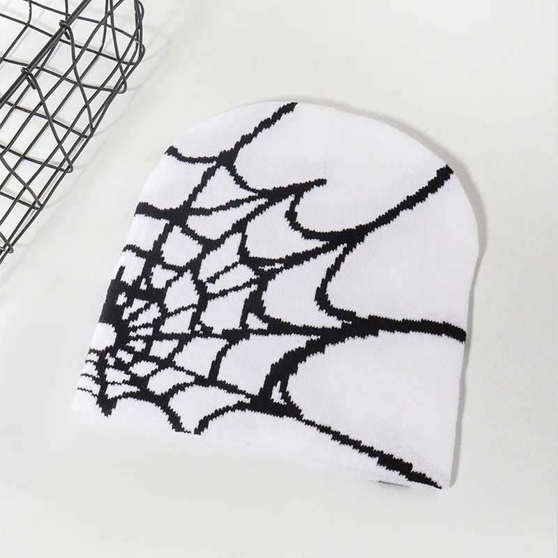 Spider Beanie Y2K white