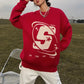 Y2K Universe Graphic Sweater rouge