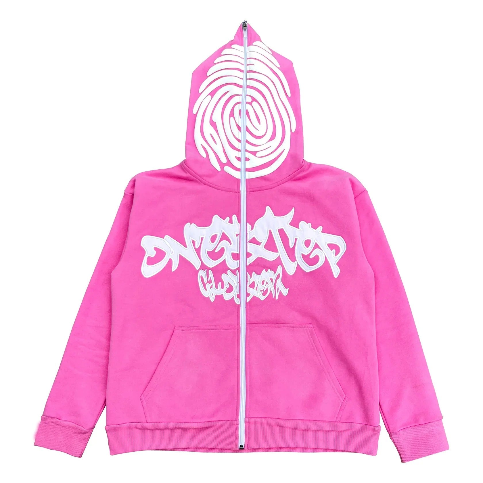 Y2K Irregular Pattern Hoodies pink