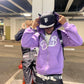 Y2K Full Zip Hoodie purple