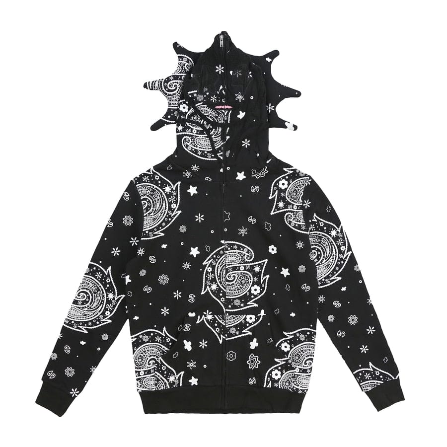 Y2K Glo Gang Hoodie black print