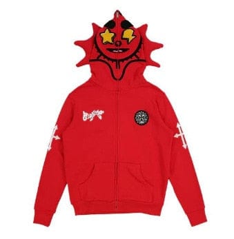 Y2K Glo Gang Hoodie red