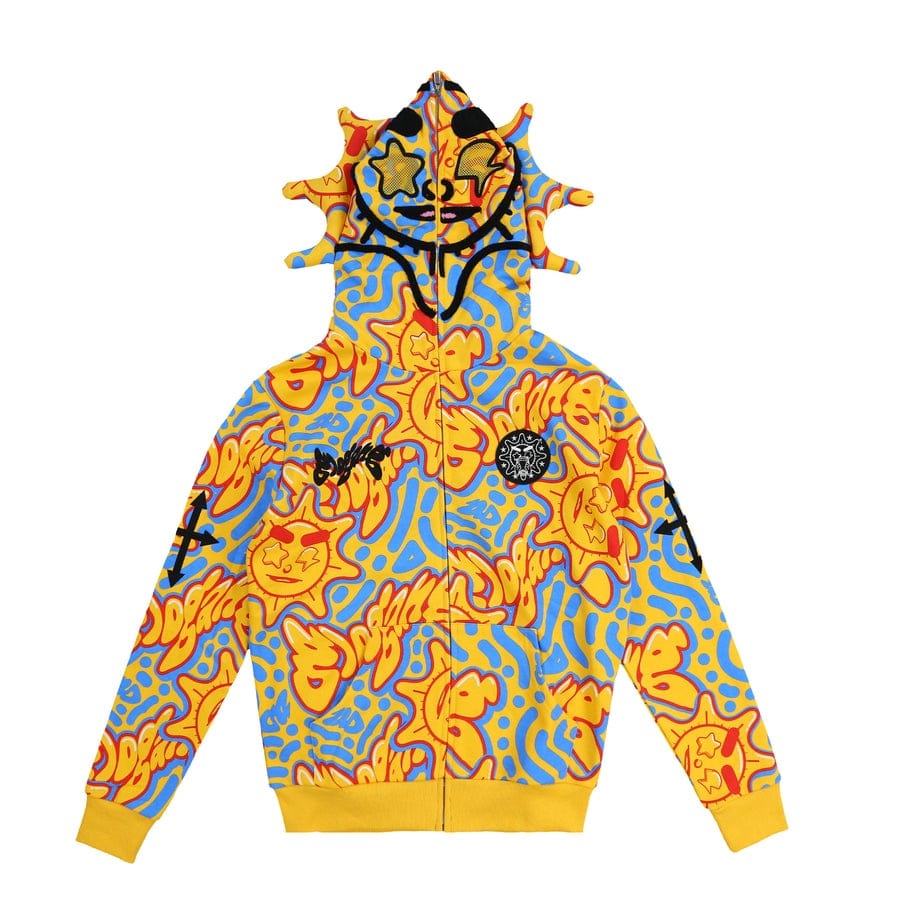 Y2K Glo Gang Hoodie yellow print