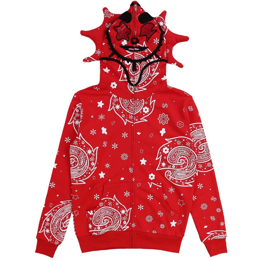 Y2K Glo Gang Hoodie red